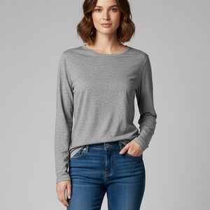 Rag & Bone New York Gray Long Sleeve Cotton Tee - Size M